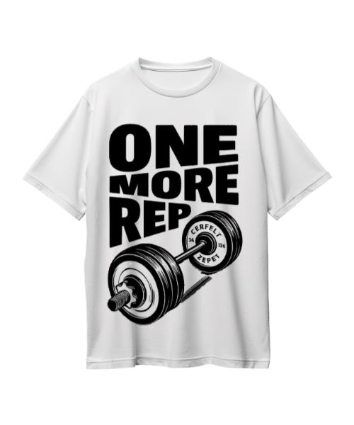 One more rep over size t shirt